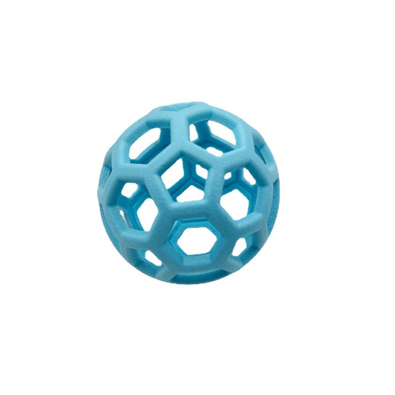 9cm Dog Natural Rubber Chew Toy Dogs Geometric Hollow Ball Pet Interactive Balls Puppy Training Playing Teeth Cleaning Toys