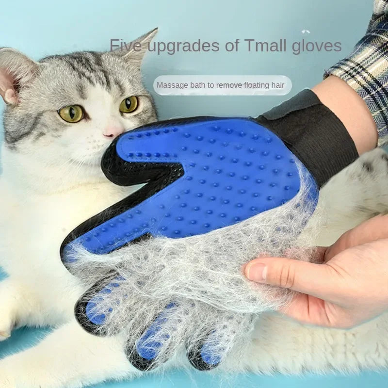 Pet Grooming Gloves Cats Hair Brush and Comb Gloves to Bathe Dogs Cleaning Hair Removal  for Dog Animal Use Supplies