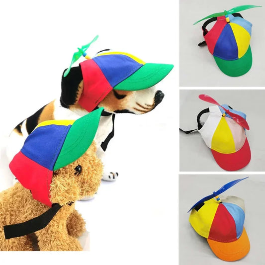 Amazon Cross-border Pet Dog Cap Color Block Baseball Cap Cat Teddy Headwear Bamboo Dragonfly Duck Tongue For Dogs