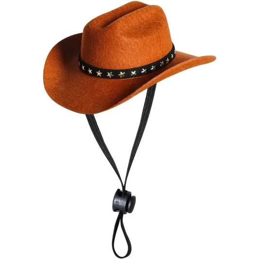 Pet Dog Hat Star Cowboy Hat Pet Supplies Adjustable Dog Costume Top Hat Headwear Pet Hat Dogs Caps Pet Sun Hats for Cats