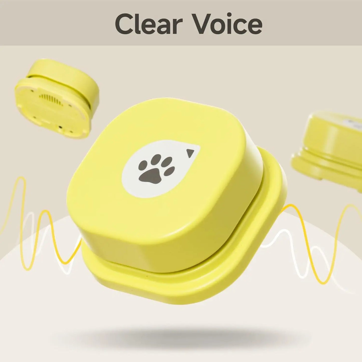 MEWOOFUN Dog Button Record Talking Pet Communication Vocal Training Interactive Toy Bell Ringer With Pad and Sticker Easy To Use