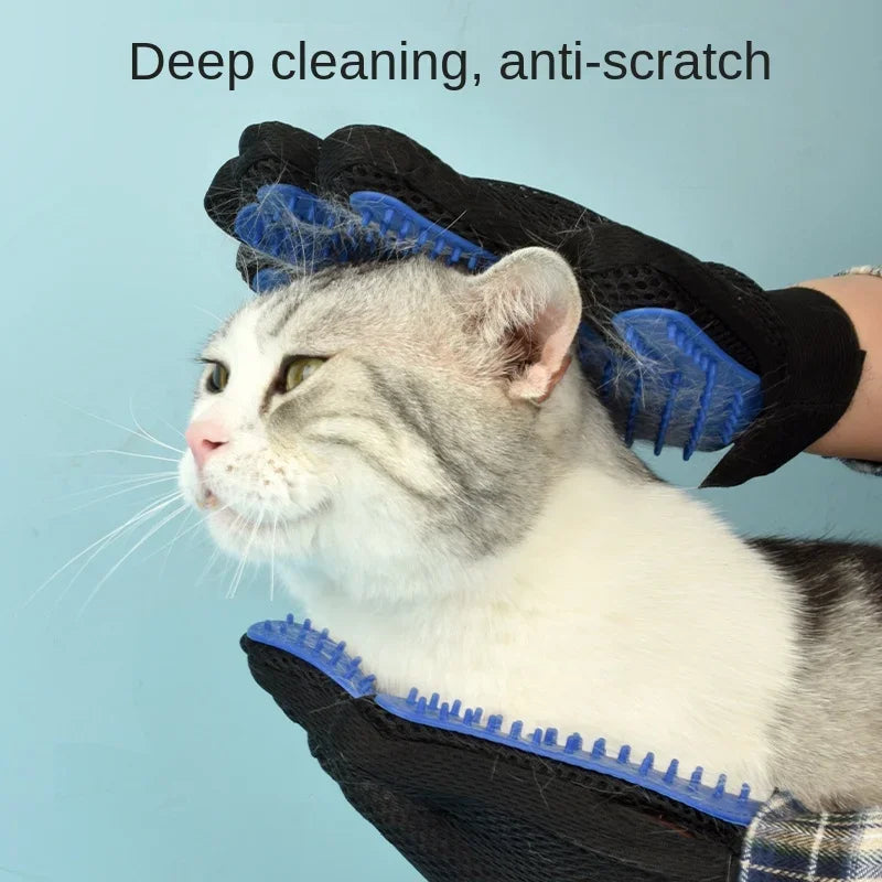 Pet Grooming Gloves Cats Hair Brush and Comb Gloves to Bathe Dogs Cleaning Hair Removal  for Dog Animal Use Supplies