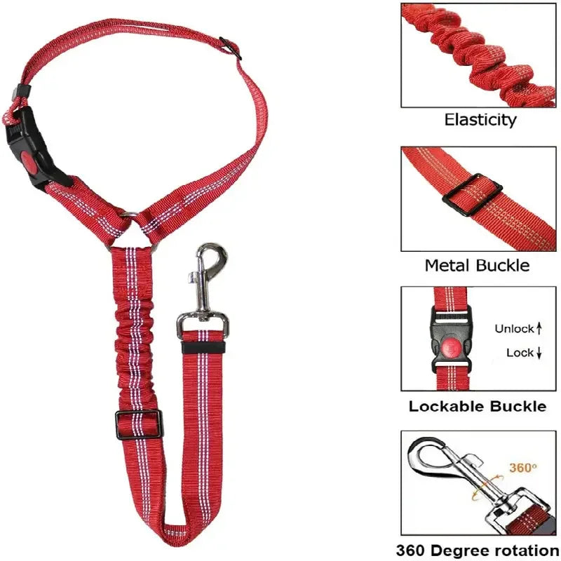 Reflective Pet Dog Car Seat Belt Puppy Collar Walking Travel Car Accessories Cat Leash Harness for Small Dogs Pet Car Supplies